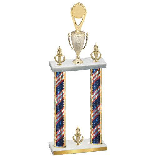 Double Flag USA Victory Insert Trophy