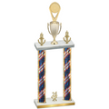 Double Flag USA Year Insert Trophy