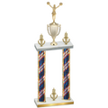 Double Flag USA Victory Cheerleading Trophy