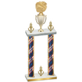 Double Flag USA Victory Cheerleading Trophy