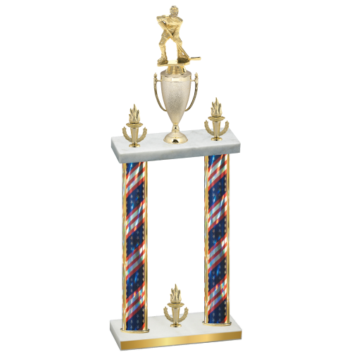 Double Flag USA Victory Hockey Trophy