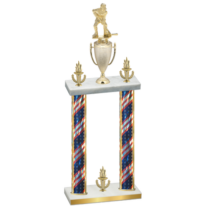 Double Flag USA Victory Hockey Trophy