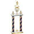 Double Flag USA First Place Lacrosse Trophy