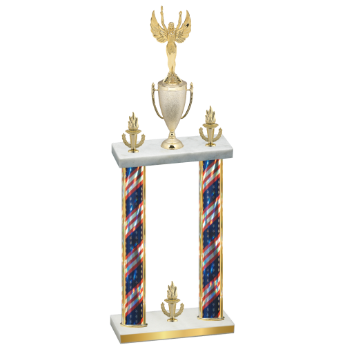Double Flag USA Victory Victory Trophy