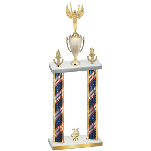 Double Flag USA Year Victory Trophy