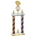 Double Flag USA Victory Basketball Trophy