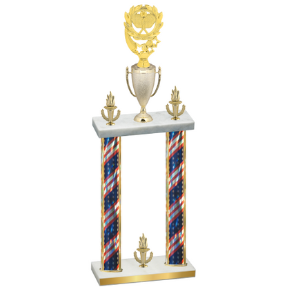 Double Flag USA Victory Pickleball Trophy