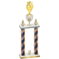 Double Flag USA Year Pickleball Trophy