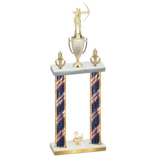 Double Flag USA Second Place Archery Trophy