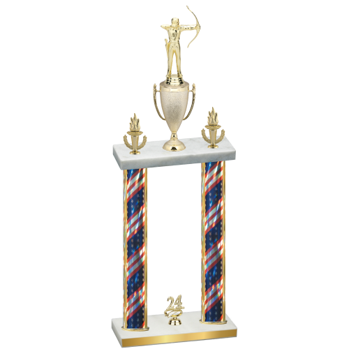 Double Flag USA Year Archery Trophy