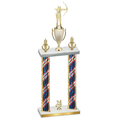Double Flag USA Year Archery Trophy