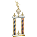 Double Flag USA Victory Basketball Trophy