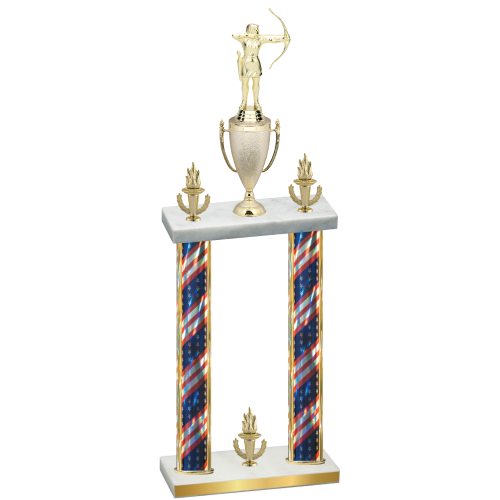 Double Flag USA Victory Archery Trophy