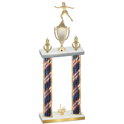 Double Flag USA First Place Skater Trophy
