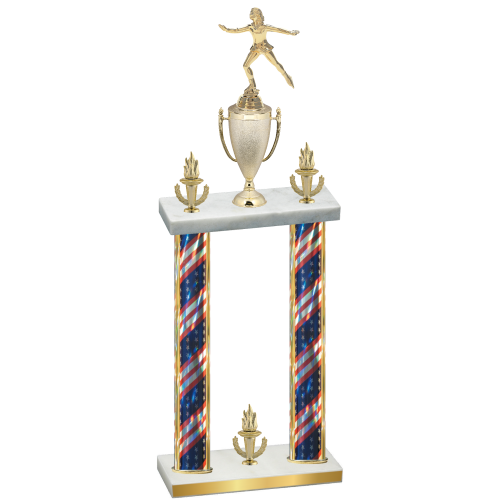 Double Flag USA Victory Skater Trophy