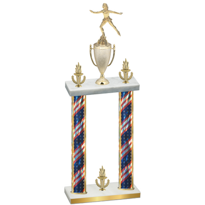 Double Flag USA Victory Skater Trophy