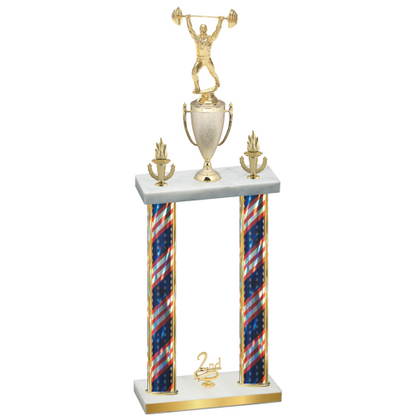 Double Flag USA Second Place Weights Trophy