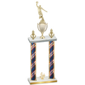 Double Flag USA Fourth Place Basketball Trophy