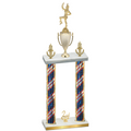 Double Flag USA Second Place Majorette Trophy
