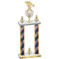 Double Flag USA Victory Fishing Trophy