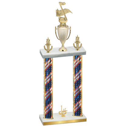 Double Flag USA First Place Music Trophy
