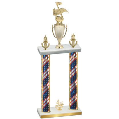Double Flag USA Fourth Place Music Trophy