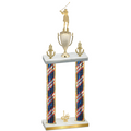 Double Flag USA First Place Golf Trophy