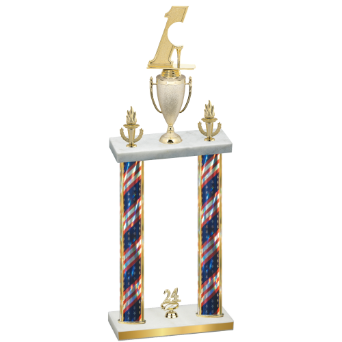Double Flag USA Year Golf Trophy