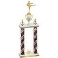 Double Flag USA Third Place Karate Trophy