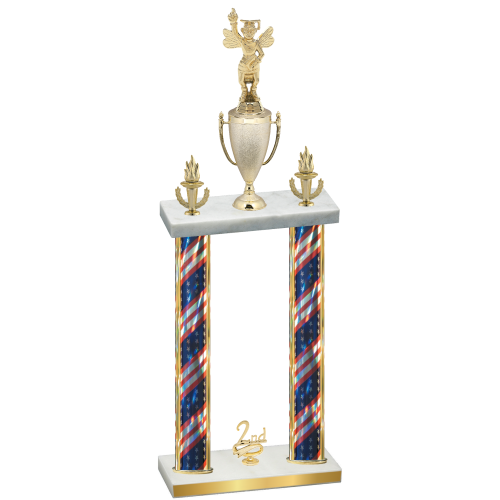 Double Flag USA Second Place Academics Trophy