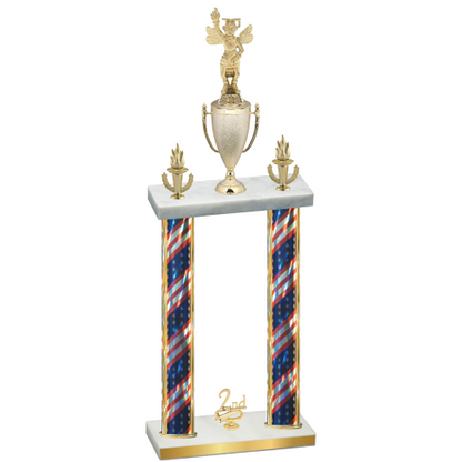 Double Flag USA Second Place Academics Trophy