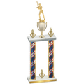 Double Flag USA Victory Softball Trophy