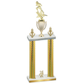 Double Gold Carbon Fiber Year Football Trophy