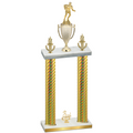 Double Gold Carbon Fiber Third Place Rugby Trophy