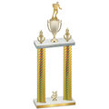 Double Gold Carbon Fiber Year Rugby Trophy
