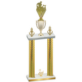 Double Gold Carbon Fiber Second Place Rugby Trophy