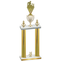 Double Gold Carbon Fiber Year Rugby Trophy