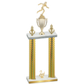 Double Gold Carbon Fiber Second Place Running Trophy
