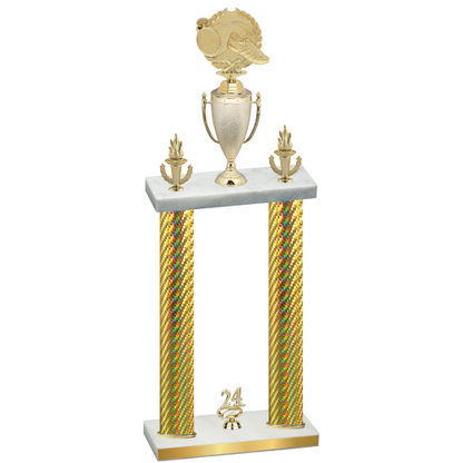 Double Gold Carbon Fiber Year Running Trophy