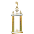 Double Gold Carbon Fiber First Place Tennis Trophy