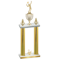 Double Gold Carbon Fiber Second Place Tennis Trophy