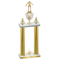 Double Gold Carbon Fiber First Place Wrestling Trophy