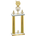 Double Gold Carbon Fiber Year Bowling Trophy