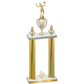 Double Gold Carbon Fiber Fourth Place Volleyball Trophy