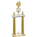 Double Gold Carbon Fiber Second Place Volleyball Trophy