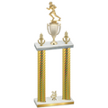 Double Gold Carbon Fiber Year Football Trophy