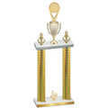 Double Gold Carbon Fiber Fourth Place Insert Trophy