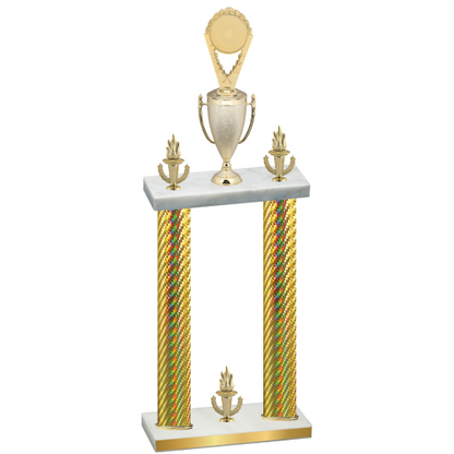 Double Gold Carbon Fiber Victory Insert Trophy
