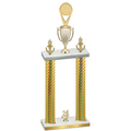 Double Gold Carbon Fiber Year Insert Trophy