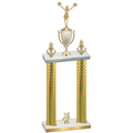 Double Gold Carbon Fiber Year Cheerleading Trophy